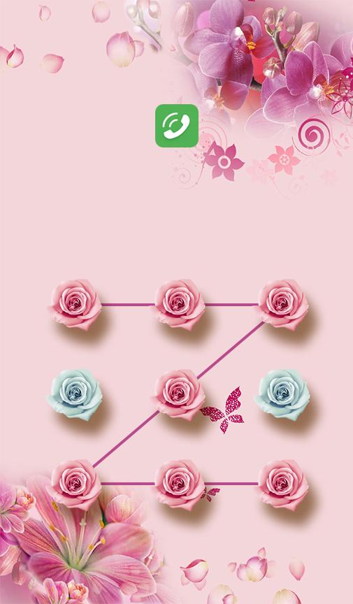 Applock Theme Pink Flower Screen 3