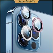 Nắp Dán Đính Đá Bảo Vệ Ống Kính Camera Kim Cương Sáng Bóng Cho Iphone 11 12 13 14 Pro Max / 12 13 Mini