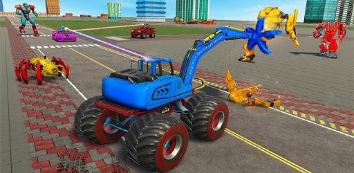 Monster Crane robot Car Games