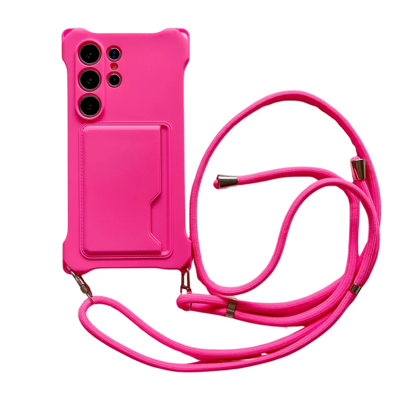 Four-corner Liquid Card Holder Lanyard Phone Case protects your phone and provides easy access to cards. Enjoy convenien