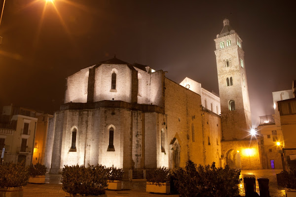 Cattedrale di Barletta di notte di arte e immagine