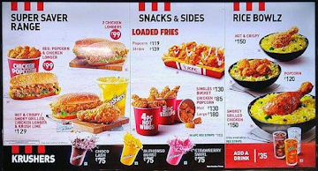 KFC menu 