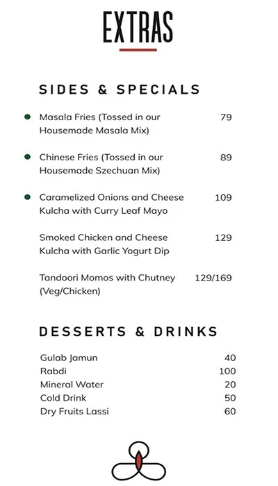 Namaste menu 