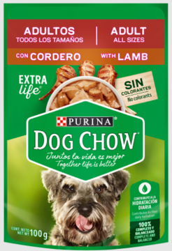 Alimento Para Perros Dog Chow Adultos Todos Los Tamaños Cordero x 100 gr  