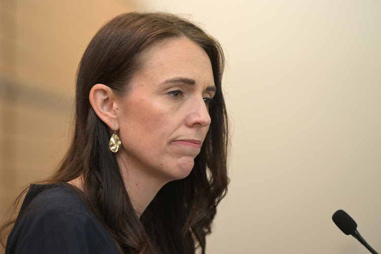 New Zealand Prime Minister Jacinda Ardern announces her resignation at the War Memorial Centre on January 19 2023 in Napier, New Zealand. Picture: GETTY IMAGES/KERRY MARSHALL