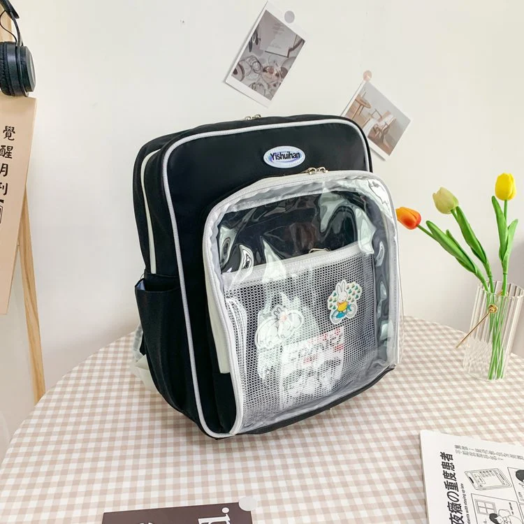 Koreaanse Schoolstijl Student Pain Bag, Transparante Schooltas met grappig design, persoonlijkheid en ideaal voor schoolspullen