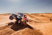 Nasser Al-Attiyah leads the Dakar Rally in the SA-built Toyota Hilux.