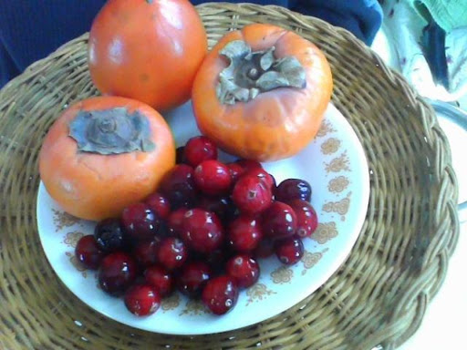 Persimmons and Cranberries