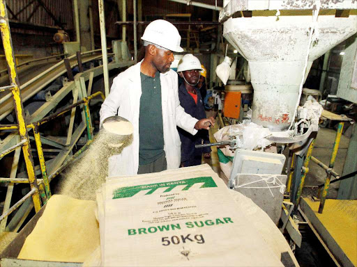 Workers at Mumias Sugar Company