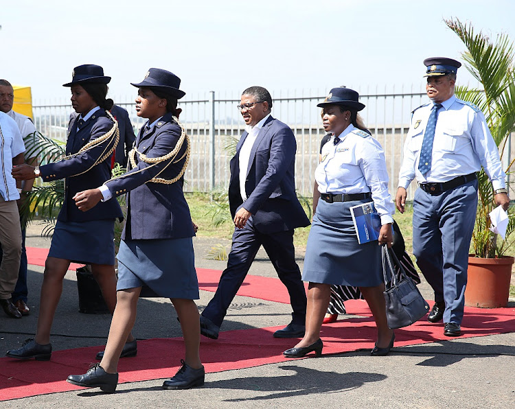 Minister of Police Fikile Mbalula during a launch of the new police station in Glebelands.