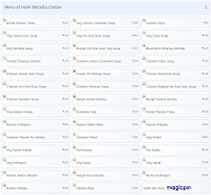 Hotel Maratha Darbar menu 1