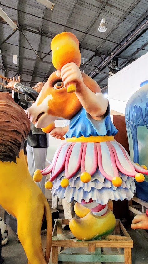 Things to do in New Orleans: Visiting Mardi Gras World. Family friendly, free shuttles can take you here, and a visit will take you 1 - 1.5 hours with multiple float and prop photo ops as well as learning about Mardi Gras