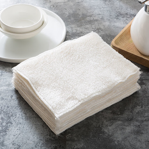Title 5, Bamboo Fiber Double-sided Dishwashing Cloth Tha...