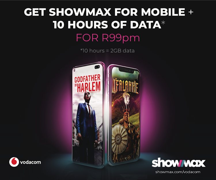 Get Showmax and 2GB of Showmax data every month on your mobile phone.