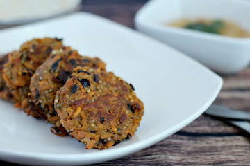Sweet Potato Fritters with Quinoa & Black Beans