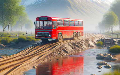 Screenshot Bus game offroad hill coach