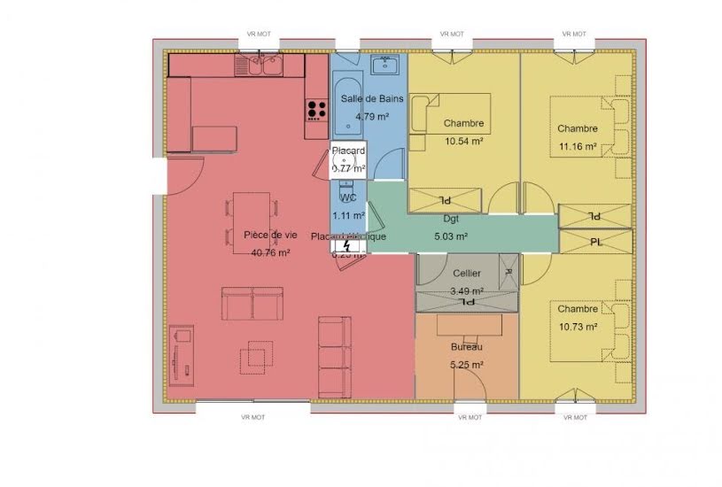  Vente Terrain + Maison - Terrain : 515m² - Maison : 93m² à Allex (26400) 