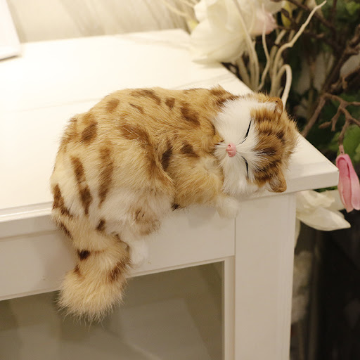 Title 3, Realistic Cat Plush Toys Simulation Cat Doll Mo...