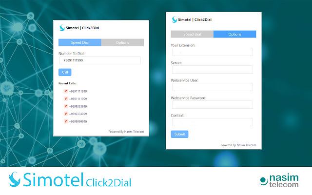 Simotel Click2dial chrome extension chrome extension