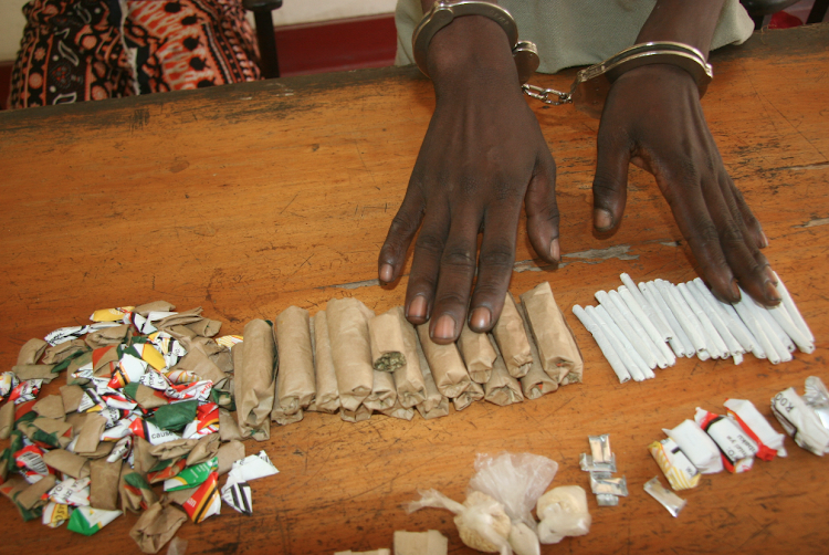 Samples of drug collected from a peddler