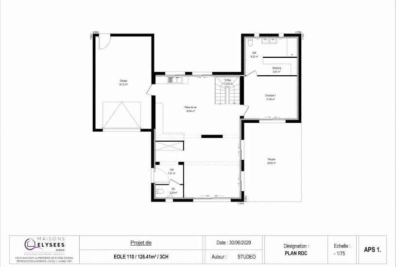  Vente Terrain + Maison - Terrain : 462m² - Maison : 115m² à Saint-ouen-d'Aunis (17230) 