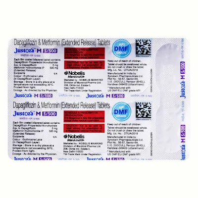 Justoza M Tab 10mg/1000mg 15s