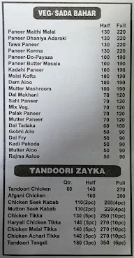 Birbal Ji Dhaba menu 1