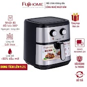 Nồi Chiên Không Dầu 9.2L Nhập Khẩu Công Nghệ Nhật Bản Fujihome Tự Ngắt Tặng Kèm Kẹp