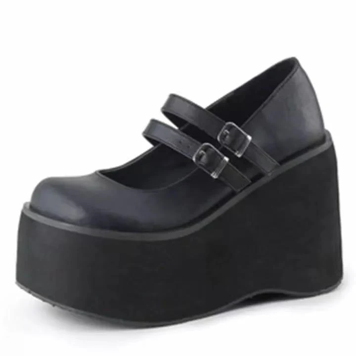 Vintage Patent Leather Round Toe Mary Jane Shoes with New Platform Sole — Comfortable and Stylish Retro Footwear for Eve