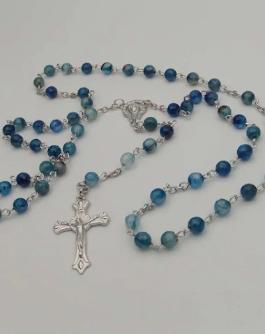 Mixed color agate long necklace swe - 3