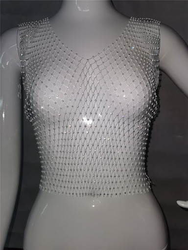 Title 12, Fashion Mesh Super Diamond Womens Sexy Camisole
