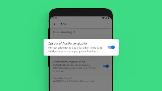 Ad opt out settings toggle