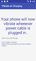 Vibrate on Charging start-wire Screenshot