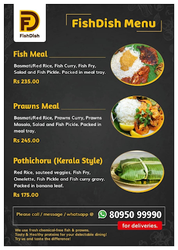 FishDish menu 