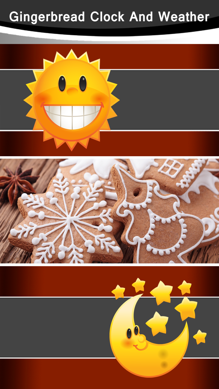 Gingerbread Clock And Weather Screen 1
