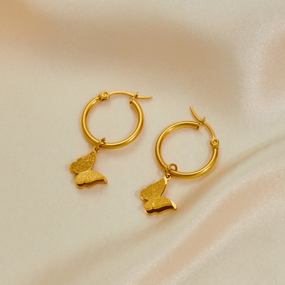 Edelstahl Schmuck Set Halskette Ohrringe Ring Dreiteilig Korrosionsbeständig Langlebiges Set für Damen Perfekt als Geschenk