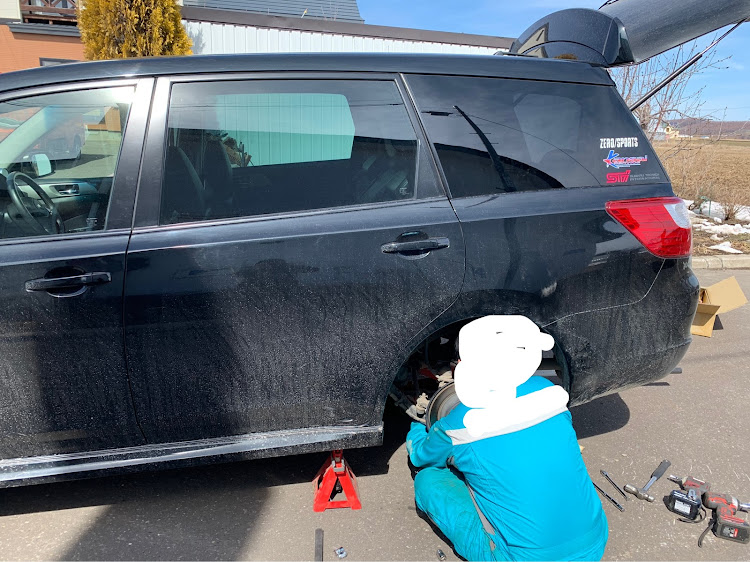 エクシーガの車高調整・DIY・道東・#車高調に関するカスタム事例の投稿画像2枚目