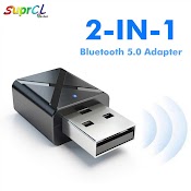 Thiết Bị Nhận Âm Thanh Bluetooth 5.0 2 Trong 1 Aux Rca Usb 3.5Mm Cho Tv / Pc