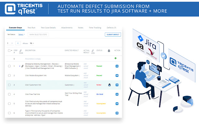 qTest Integration chrome extension