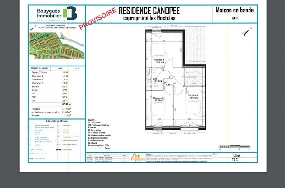 Vente villa 4 pièces 87.02 m² à Saint-Vincent-de-Tyrosse (40230), 325 000 €