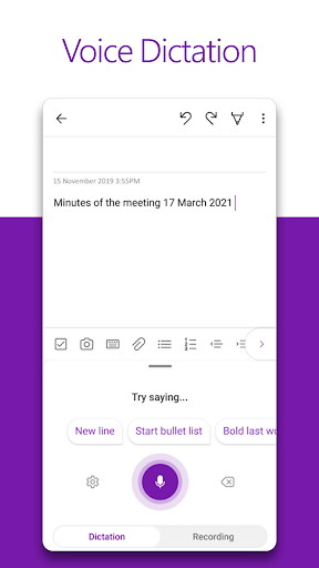 Screenshot Microsoft OneNote: Save Notes