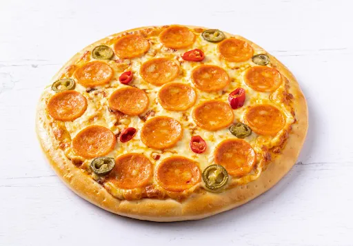 Fiery Chicken Pepperoni Pizza