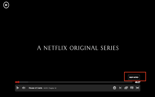 Neflix Auto Skip Intro Button