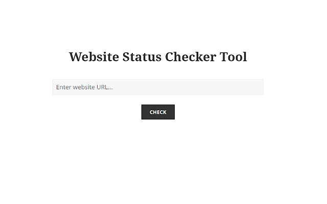 Website Status Checker Tool