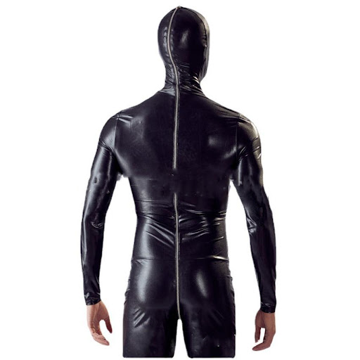 Title 5, Mens patent leather bodysuit DS costume. Sleek...