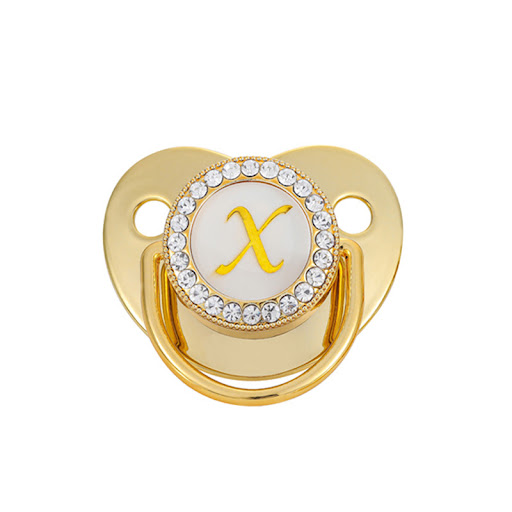 Title 20, Baby Gold 26 Letter Soothing Pacifier personali...