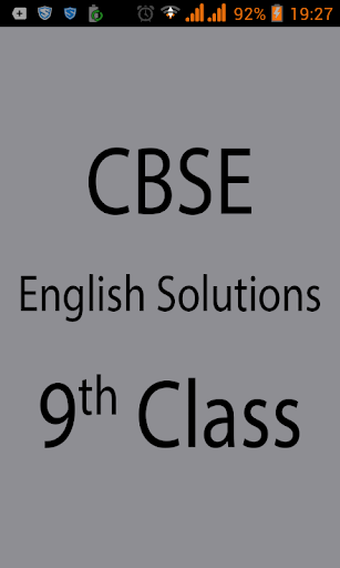 CBSE English Solutions Class 9