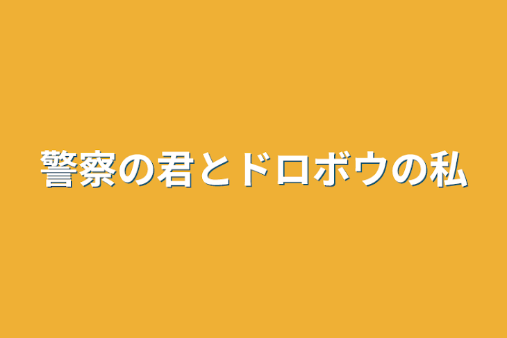 「警察の君とドロボウの私」のメインビジュアル