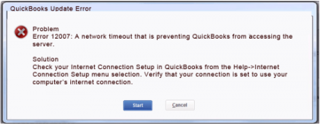 QuickBooks Error 12007