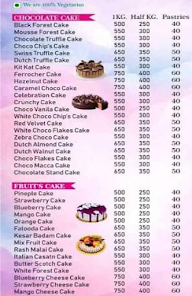 Sweet Destination Cake Shop menu 1